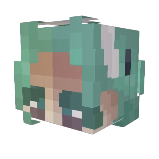 KIRBYFLOO Minecraft avatar head, 3D render