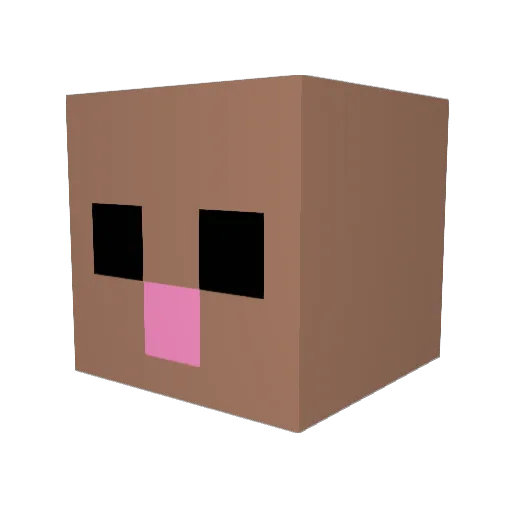 KIRBY_0s Minecraft avatar head, 3D render