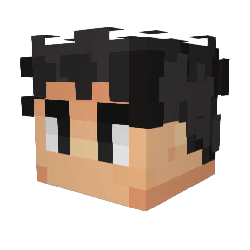 KIRE6 Minecraft avatar head, 3D render