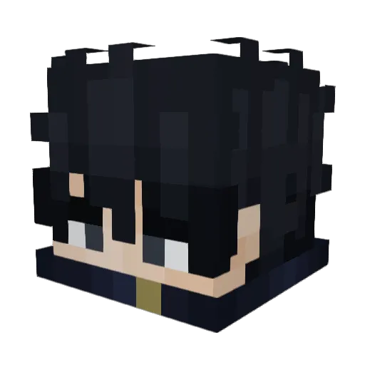 KIRI20_ Minecraft avatar head, 3D render