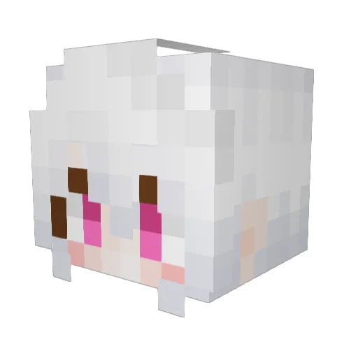 KIRKTE Minecraft avatar head, 3D render