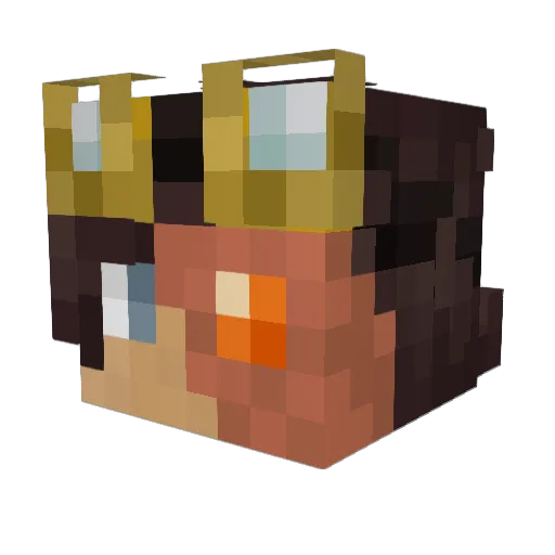 KIROKsReals Minecraft avatar head, 3D render
