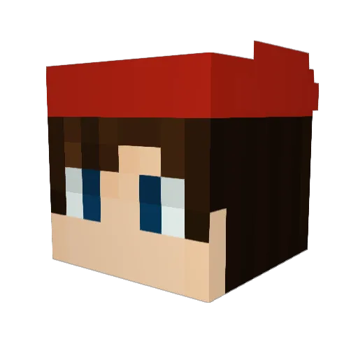 KIRU6 Minecraft avatar head, 3D render