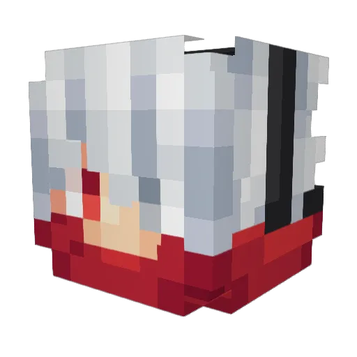 KIRUYXAN Minecraft avatar head, 3D render