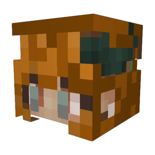 KIS05 Minecraft avatar head, 3D render