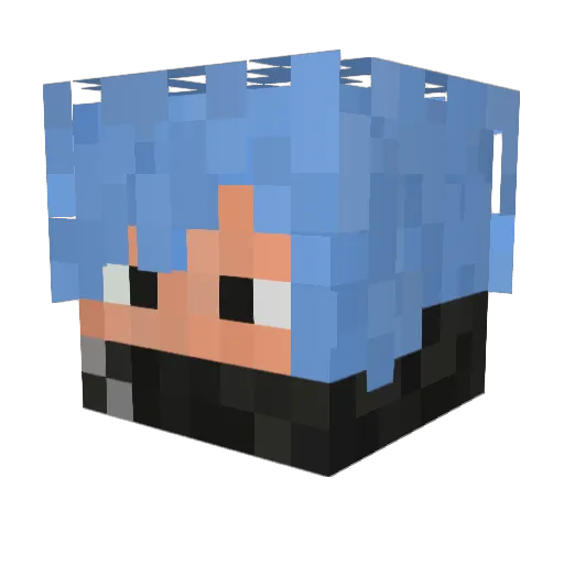 KISSAMAAA Minecraft avatar head, 3D render