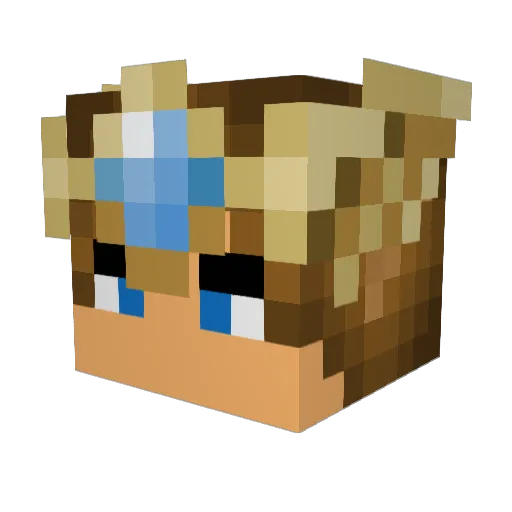 KIT6549 Minecraft avatar head, 3D render