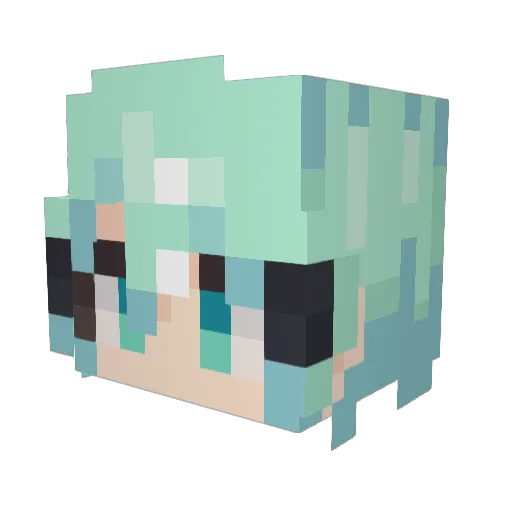 KITAHARU Minecraft avatar head, 3D render