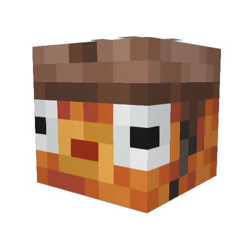 KITIIIII Minecraft avatar head, 3D render