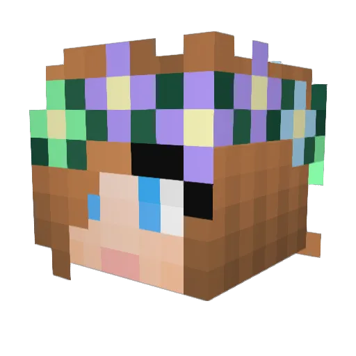 KITKA_007 Minecraft avatar head, 3D render