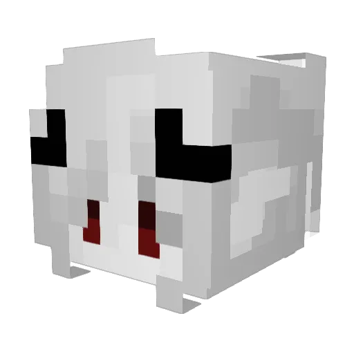 KITSUNERI18 Minecraft avatar head, 3D render
