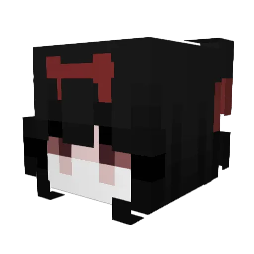 KITTYGLOCKS Minecraft avatar head, 3D render