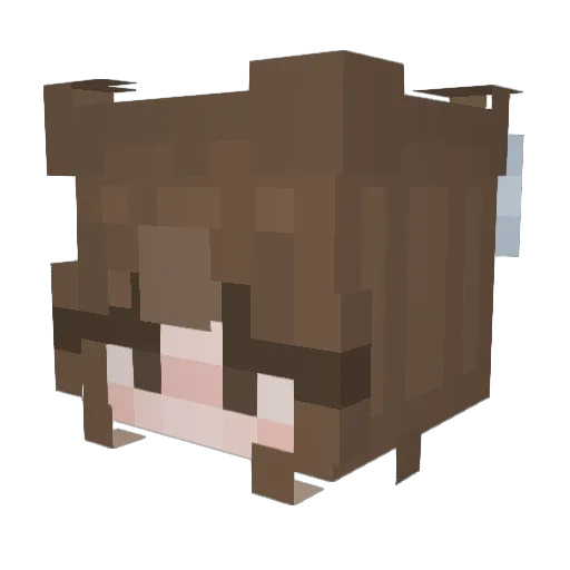 KITTYSIX Minecraft avatar head, 3D render