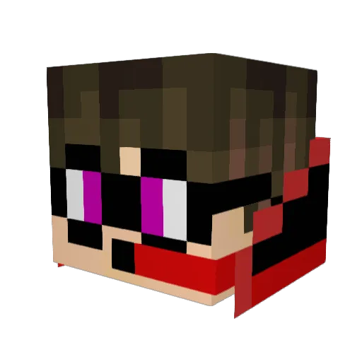 KIT_TV Minecraft avatar head, 3D render