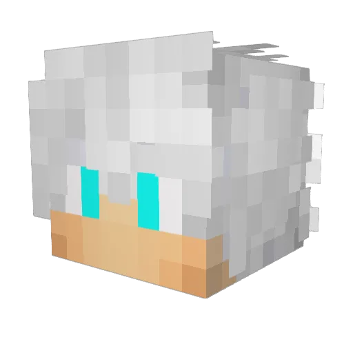 KIURVI Minecraft avatar head, 3D render