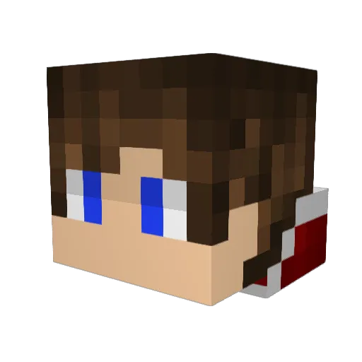 KIVAXE Minecraft avatar head, 3D render