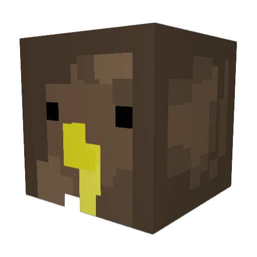 KIWIGUO Minecraft avatar head, 3D render