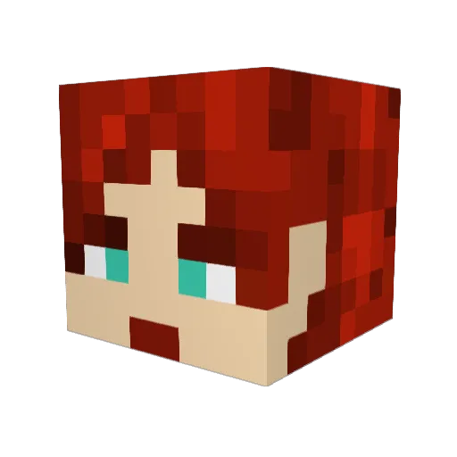 KIZER777 Minecraft avatar head, 3D render