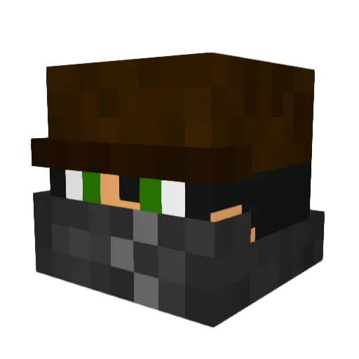 KIdCam0 Minecraft avatar head, 3D render
