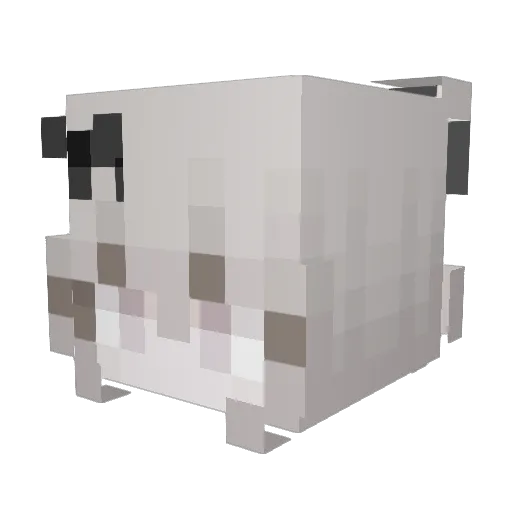 KIkIJAA Minecraft avatar head, 3D render