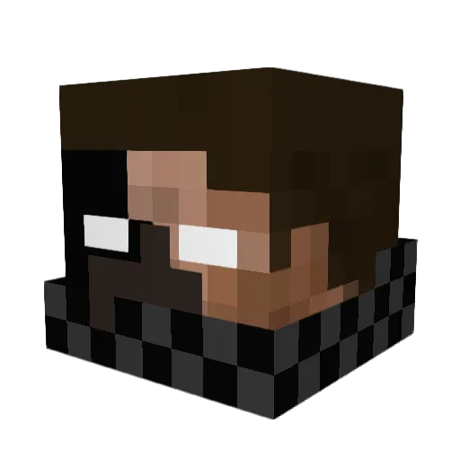 KIllerQt Minecraft avatar head, 3D render