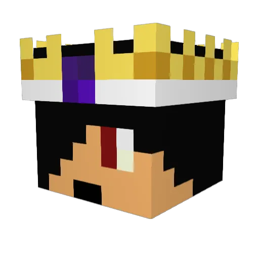 KIngButterCraft Minecraft avatar head, 3D render
