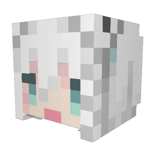 KIrimaki Minecraft avatar head, 3D render