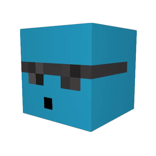 KJ2019 Minecraft avatar head, 3D render