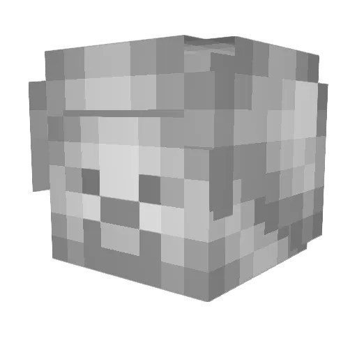 KJ855 Minecraft avatar head, 3D render