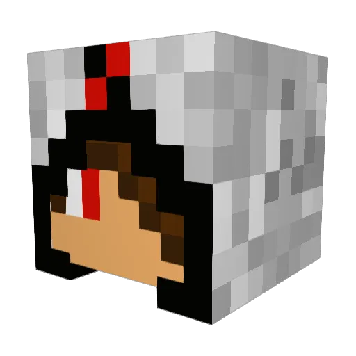 KJAMES Minecraft avatar head, 3D render