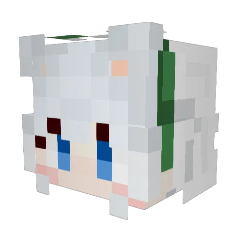 KJDaz Minecraft avatar head, 3D render