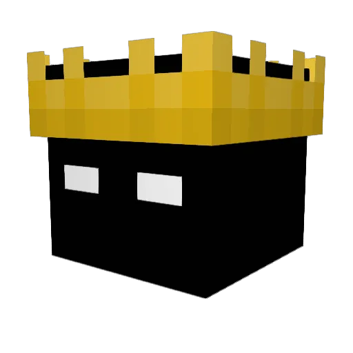 KJFR_ Minecraft avatar head, 3D render
