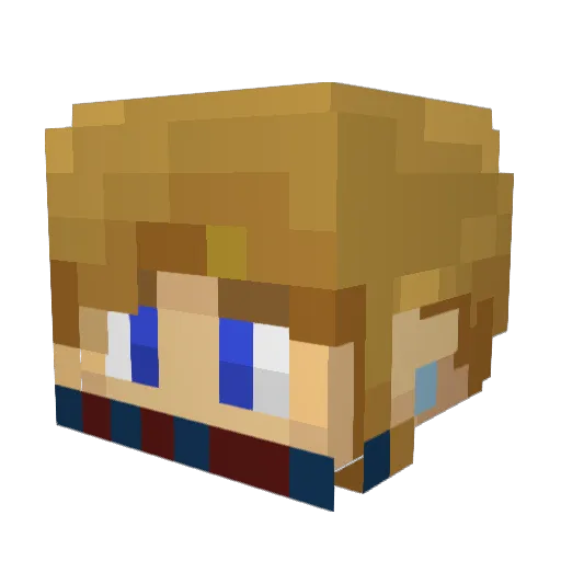 KJFox12 Minecraft avatar head, 3D render