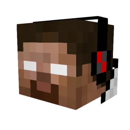 KJG03 Minecraft avatar head, 3D render