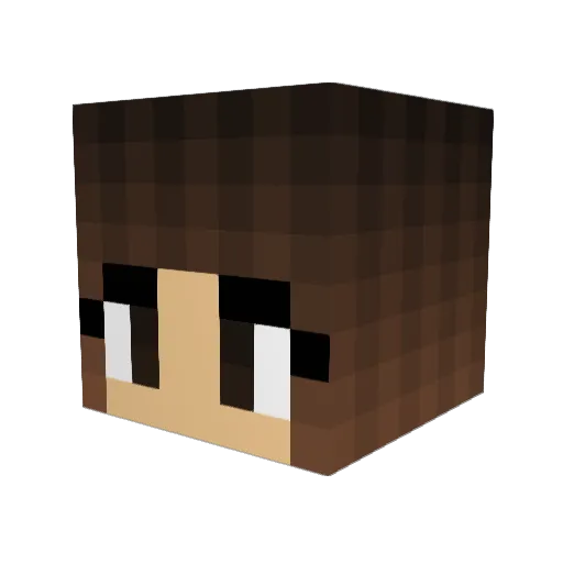 KJH0903 Minecraft avatar head, 3D render