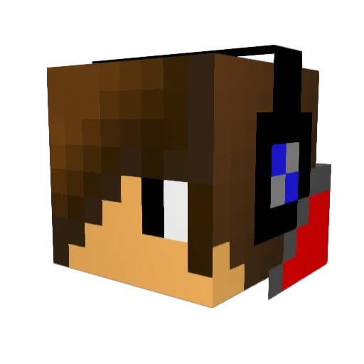 KJR_2 Minecraft avatar head, 3D render