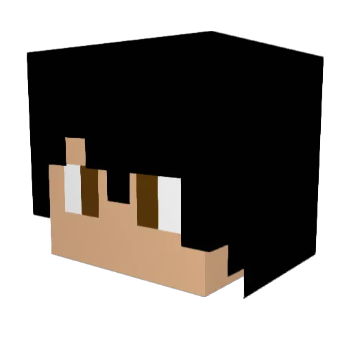 KJSear Minecraft avatar head, 3D render