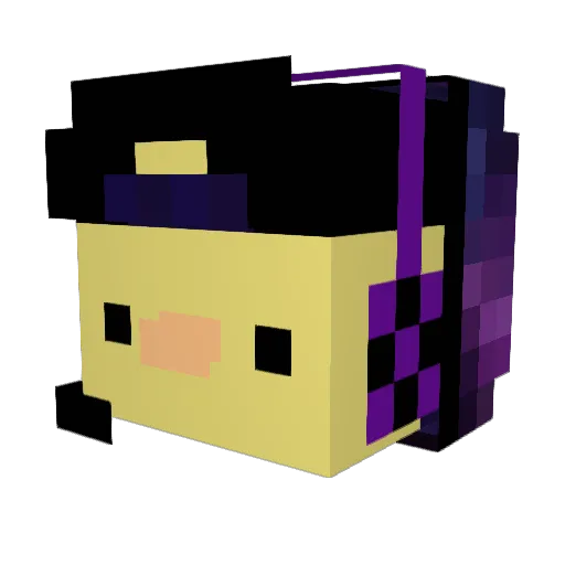 KJ_BLACKSHADOW Minecraft avatar head, 3D render