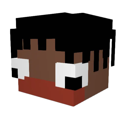 KJesco Minecraft avatar head, 3D render