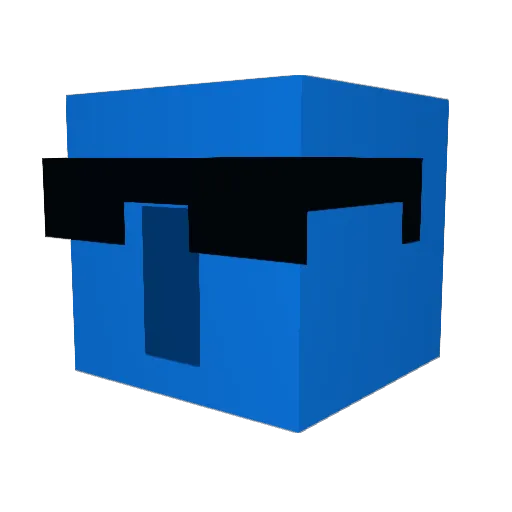 KK1K Minecraft avatar head, 3D render