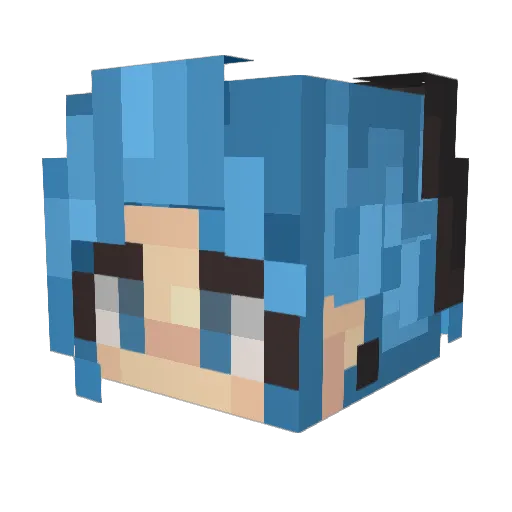 KK2B Minecraft avatar head, 3D render