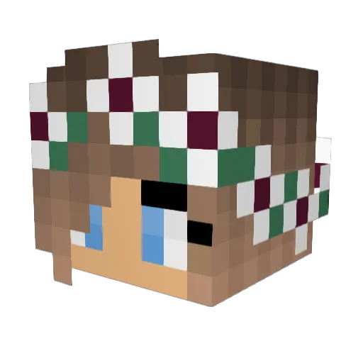 KK31351 Minecraft avatar head, 3D render