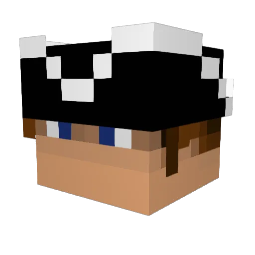 KKD340 Minecraft avatar head, 3D render