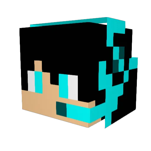 KKFOFOFO Minecraft avatar head, 3D render
