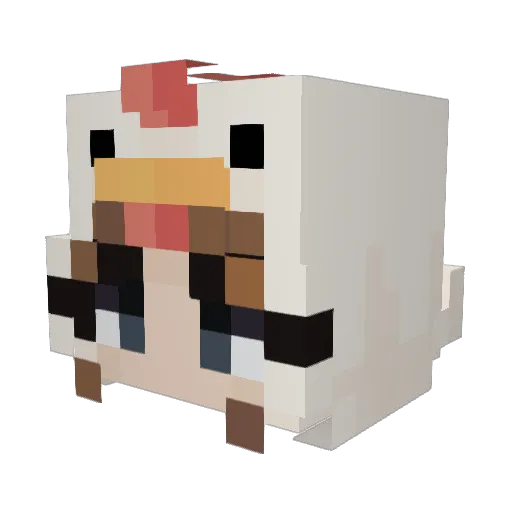 KKGames Minecraft avatar head, 3D render