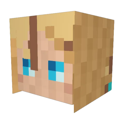KKKALLL Minecraft avatar head, 3D render