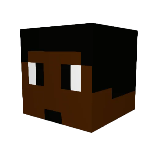 KKKyllah Minecraft avatar head, 3D render