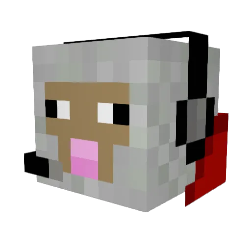 KKN59472 Minecraft avatar head, 3D render