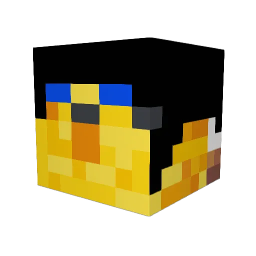 KKSSK Minecraft avatar head, 3D render