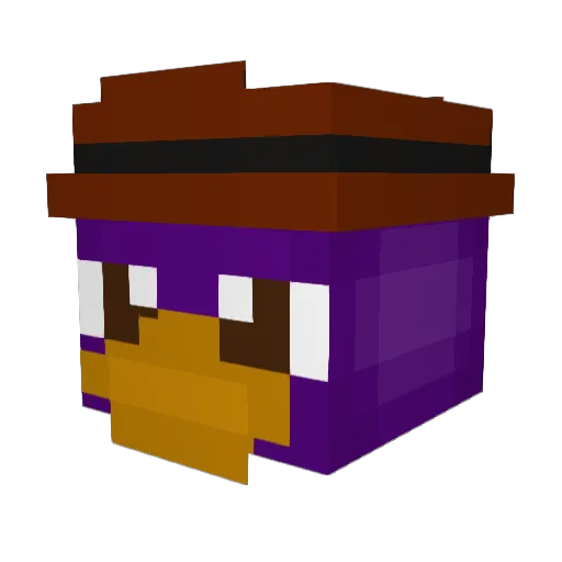 KKYU21 Minecraft avatar head, 3D render